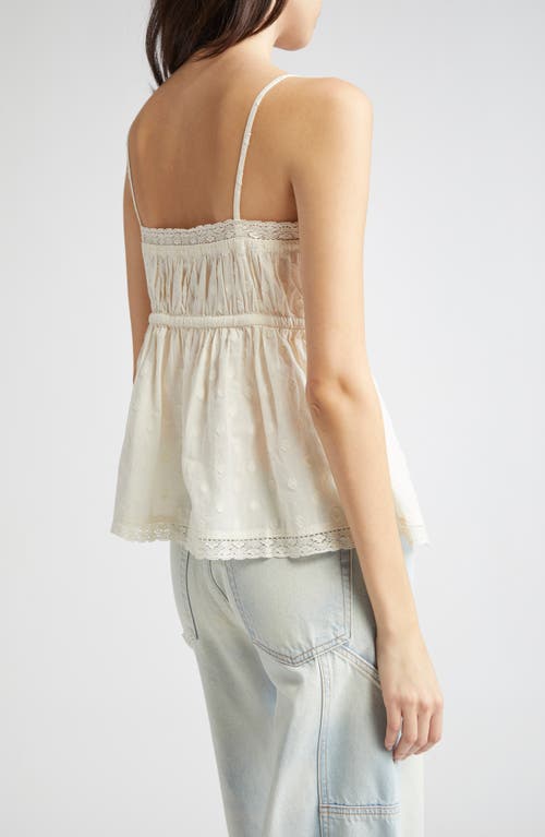 Ulla Johnson Quinn Ruffled Square Neck Top In Pristine In White