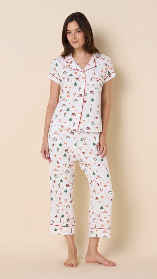 The Cat's Pajamas Pima Knit Cropped Pajama Set