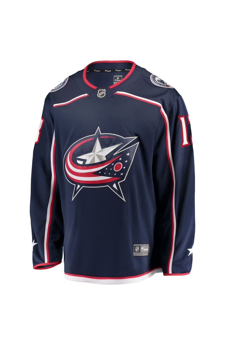FANATICS Men's Fanatics Johnny Gaudreau Navy Columbus Blue Jackets Breakaway Player Jersey, Alternate, color,