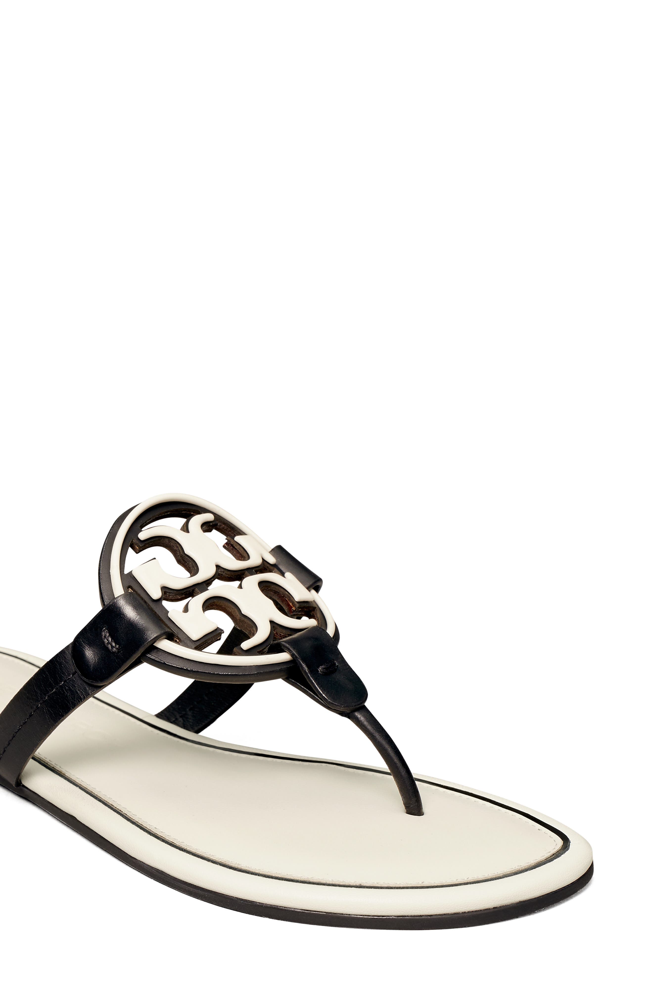 Tory Burch Metal Miller Leather Sandal, Alternate, color, 