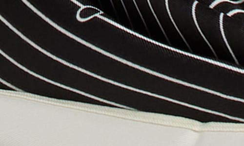 Ellian Geometric Print Satin Square Scarf In Black