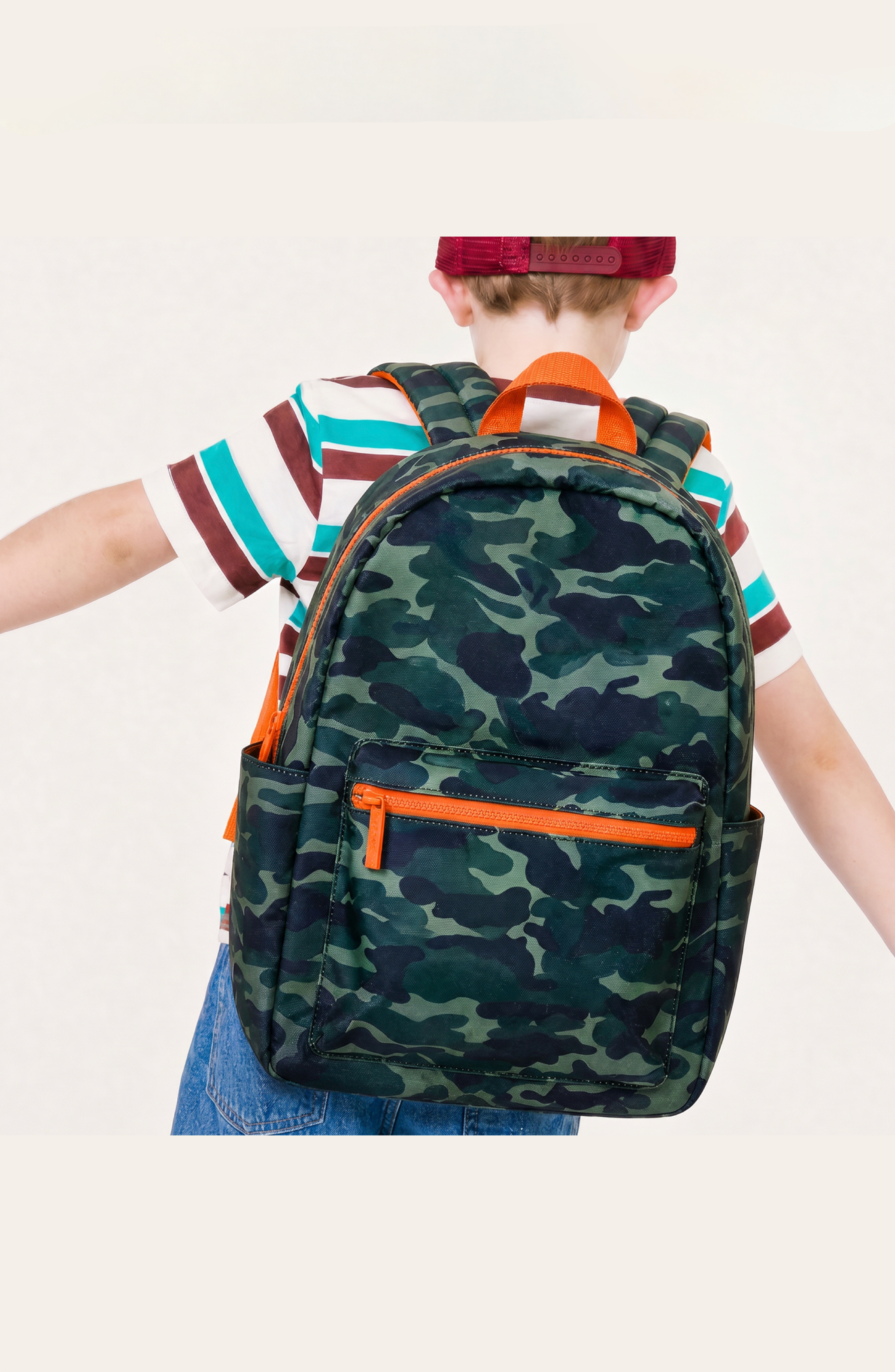 Kids' Camo Backpack, Alternate, color, GREEN MULTI