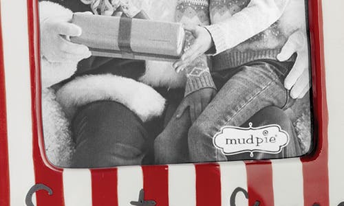 Mud Pie Christmas Bow 4 X 6-inch Picture Frame In Red
