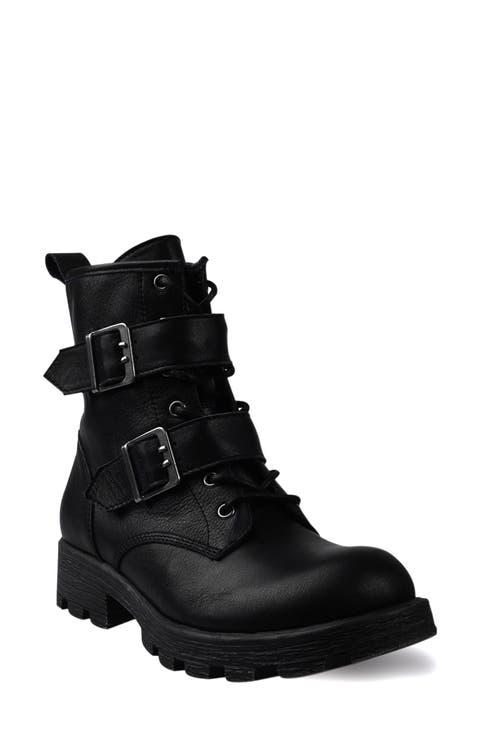靴 TOE LACE UP LEATHER BOOTS / Black Mens High Support Black Leather Lace To Toe Boots, Size