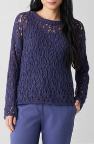 Eileen Fisher Crewneck Organic Cotton Sweater