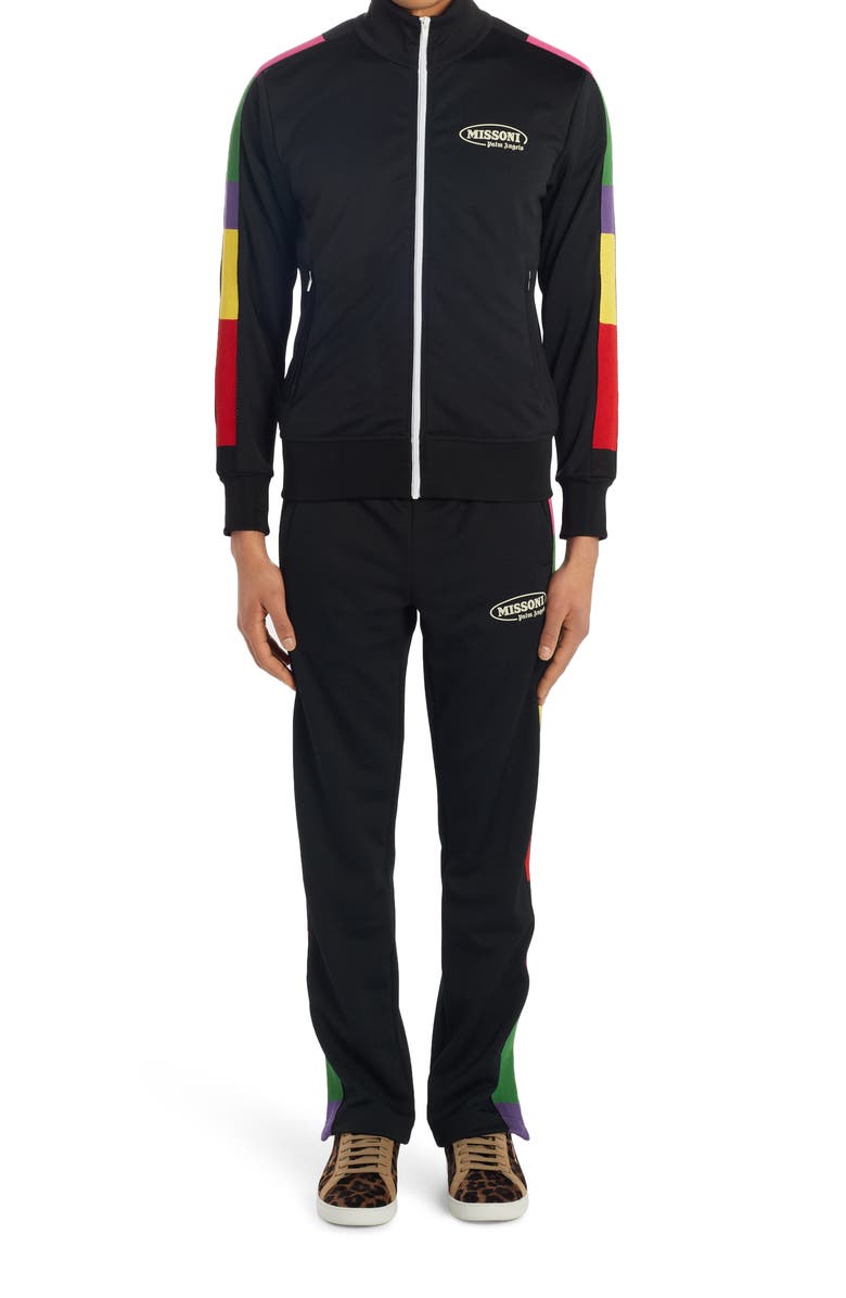 Palm Angels x Missoni Stripe Logo Track Jacket, Alternate, color, 