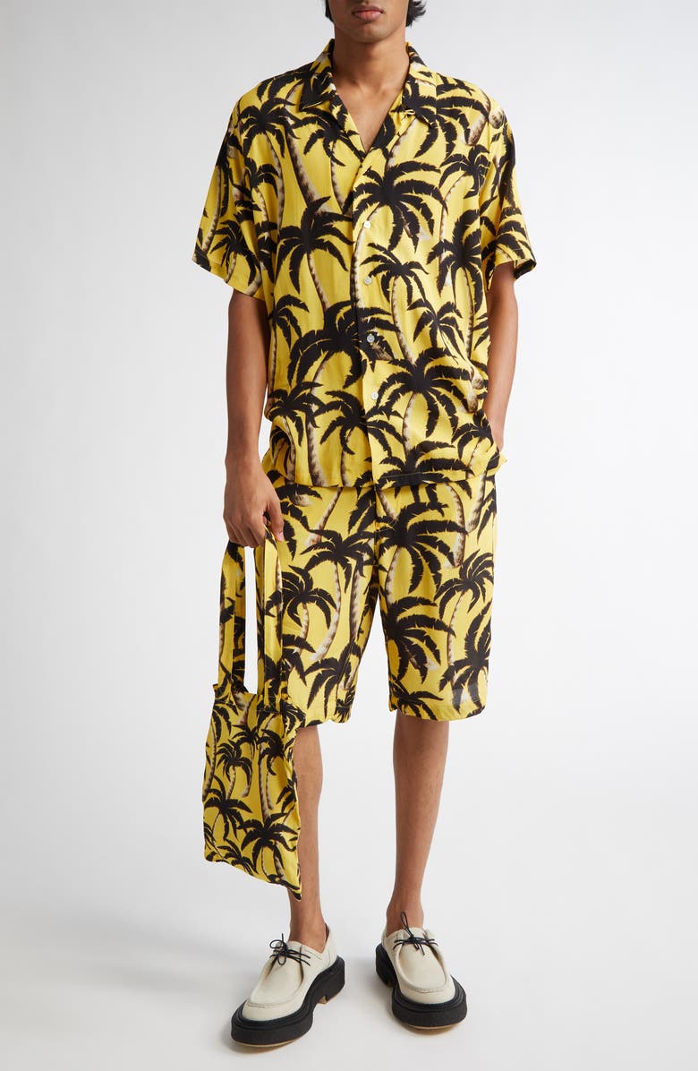 ENDLESS JOY Palm Print Board Shorts, Alternate, color,