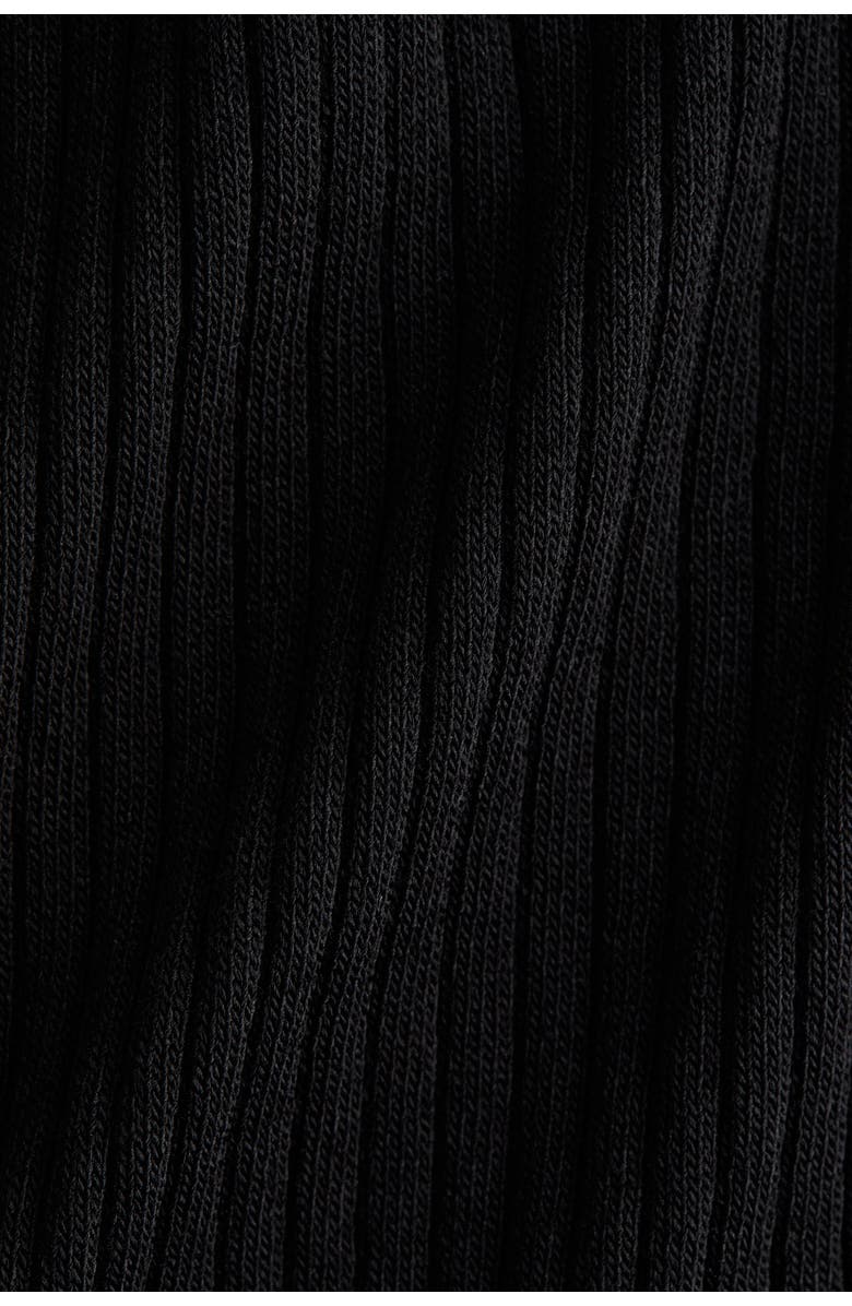 H&M Lace-trimmed Rib-knit Dress, Alternate, color, Black