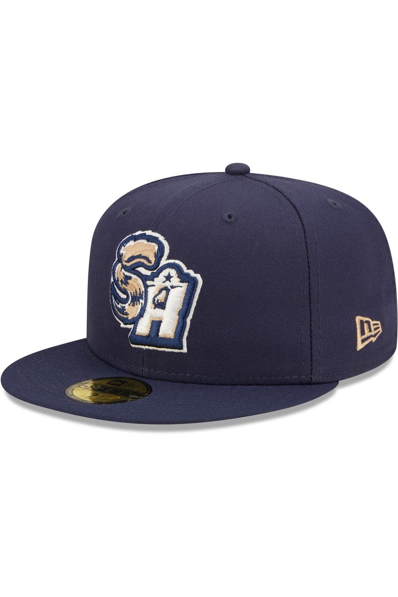 Men's New Era Navy San Antonio Missions Authentic Collection Team Home 59FIFTY Fitted Hat, Alternate, color, Navy