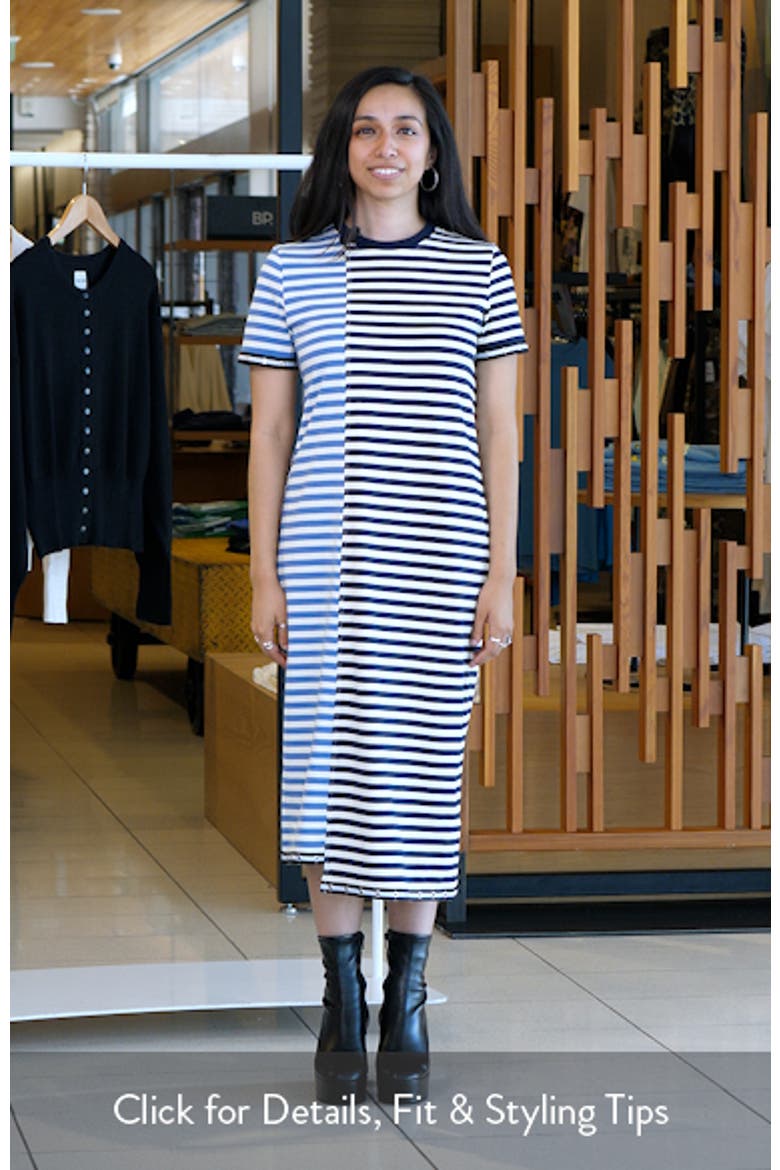 Mixed Stripe Cotton T-Shirt Dress video