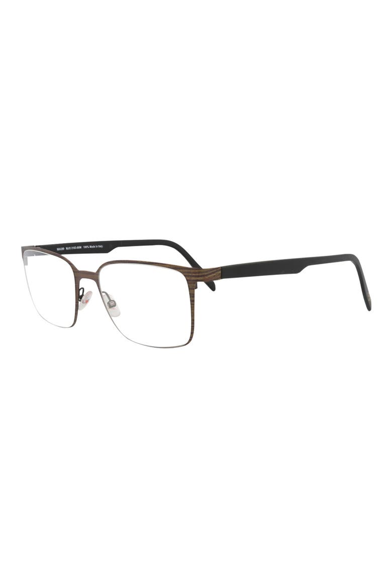 53mm Rectangle Optical Frames, Alternate, color, WOOD GRAIN BLACK TRANSPARENT