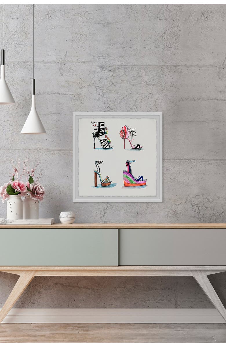 MARMONT HILL High Heels and Wedges Framed Painting Print - 12"x12", Alternate, color, 