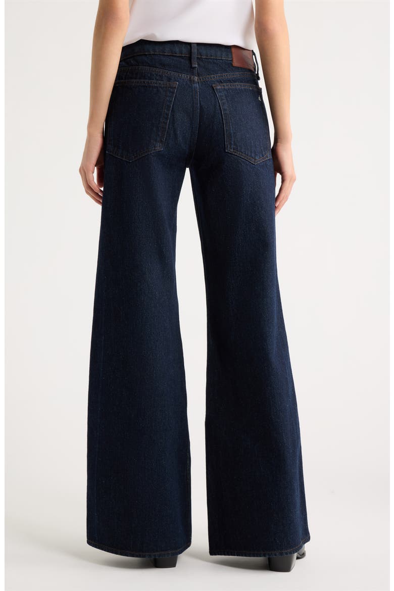 Josie Low Rise Relaxed Flare Jeans, Alternate, color, DARK RINSE