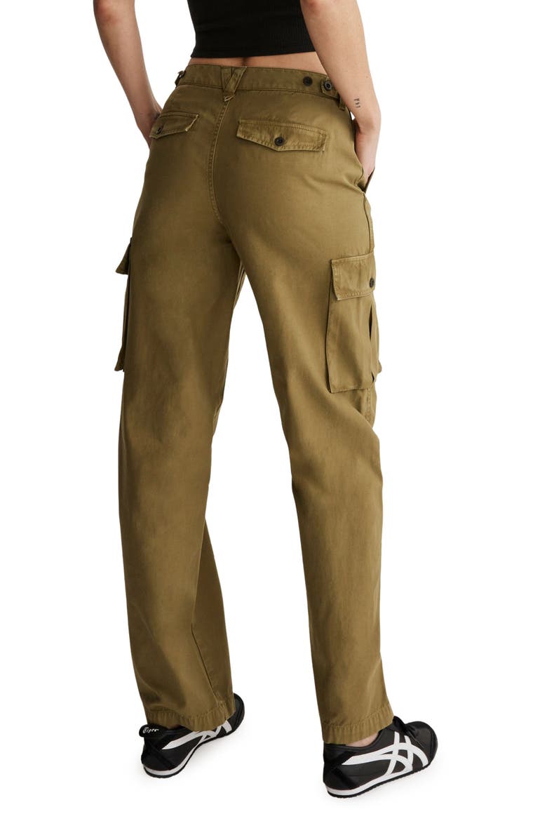 Garment Dyed Low-Slung Straight Leg Cargo Pants, Alternate, color, CLASSIC OLIVE