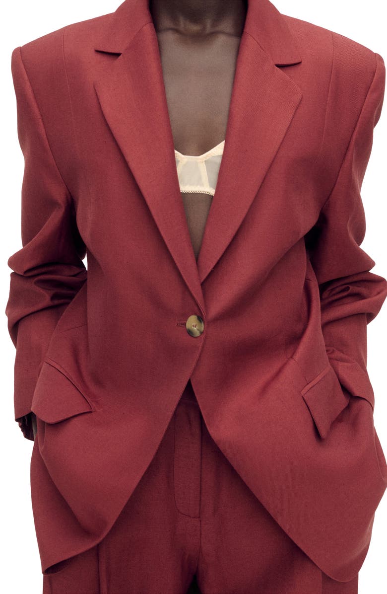 MANGO Suit Blazer, Alternate, color, Wine