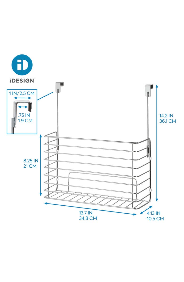 iDesign Classico Over Cabinet Steel Wire Bakeware Organizer - Chrome, Alternate, color, Chrome