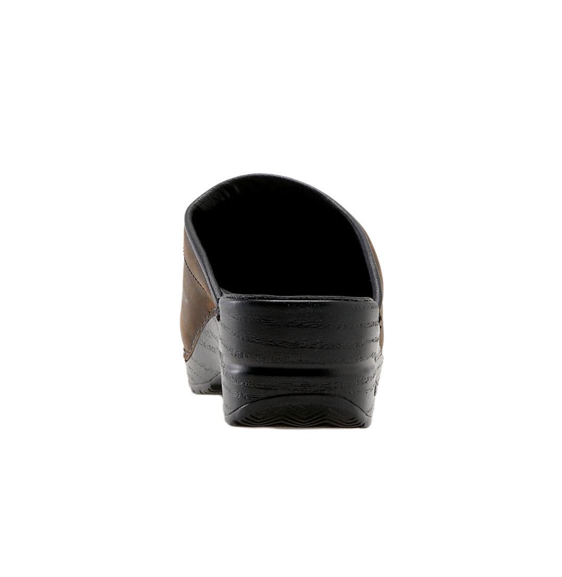 'Sonja' Oiled Leather Clog, Alternate, color, ANTIQUE BROWN OILED