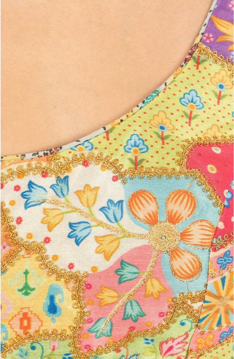 RAAS Yara Two-Piece Ruffle Saree Dress, Alternate, color, Green