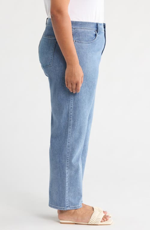 Eileen Fisher High Waist Ankle Straight Leg Jeans In Blue