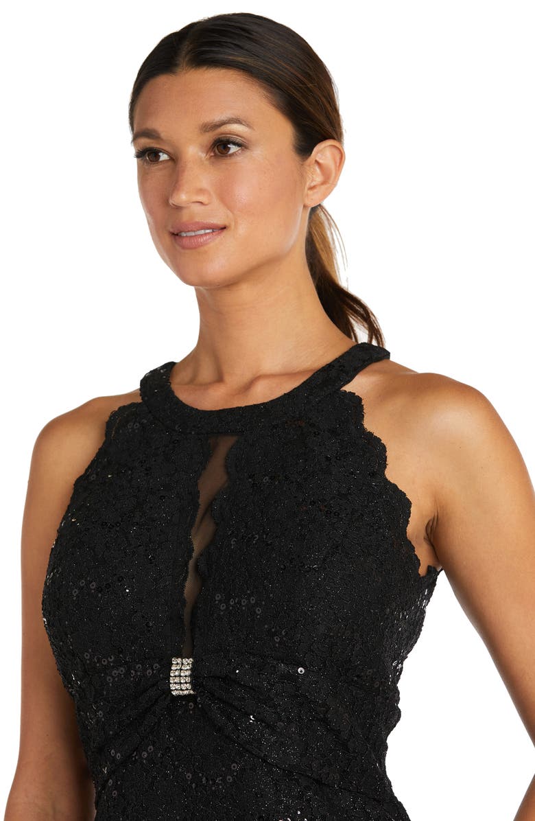 Nightway Scallop Lace Cocktail Dress, Alternate, color, 