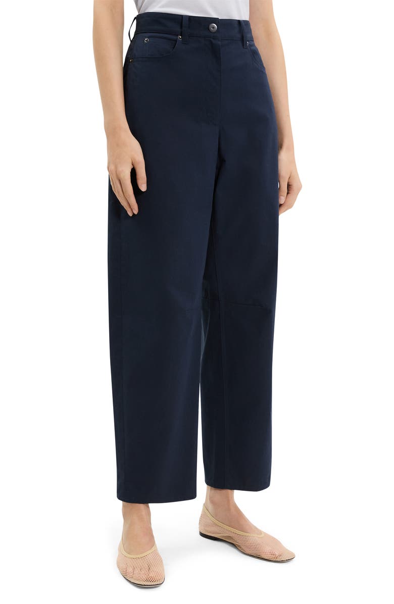 Theory Curve Leg Cotton Chino Pants, Alternate, color, Nocturne Navy