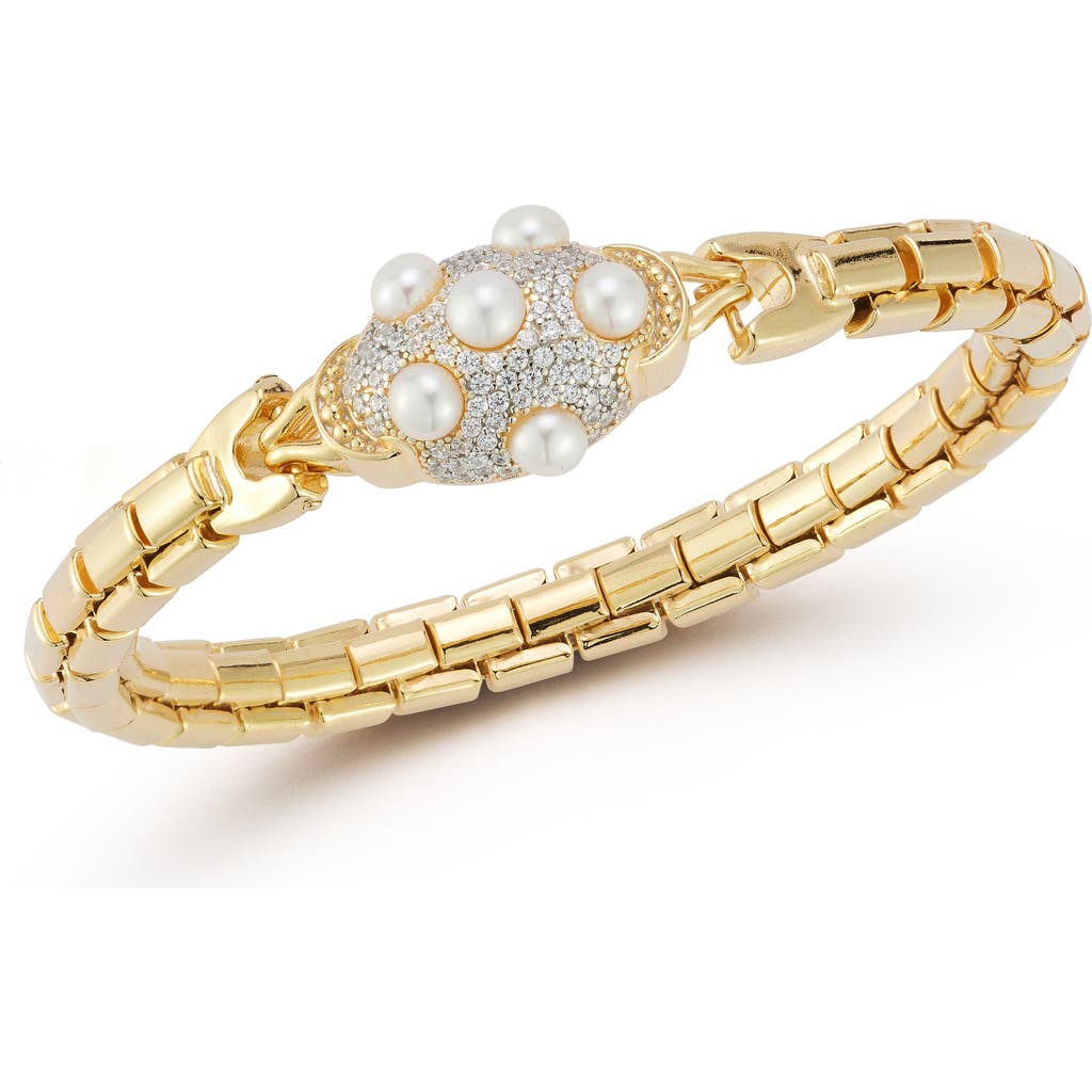 Sphera Milano Cultured Pearl Bangle In Gold