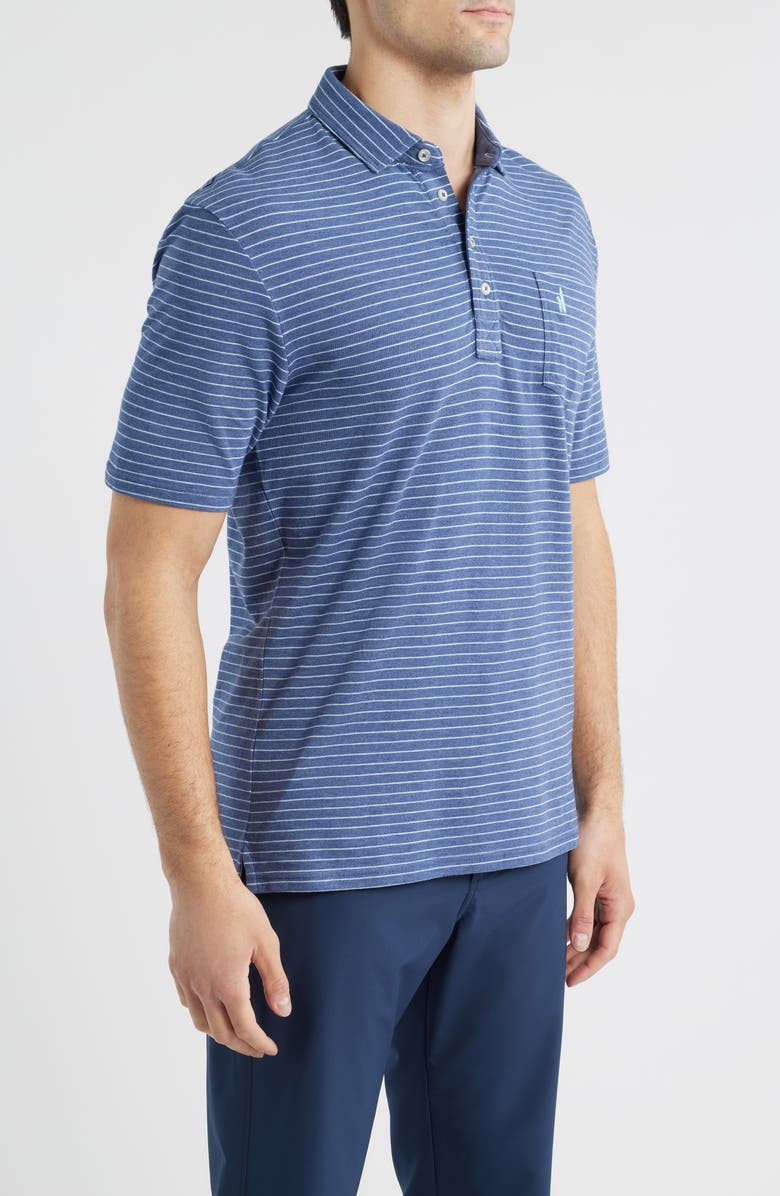 johnnie-O Ryan Stripe Polo, Alternate, color, Ocean Cloud