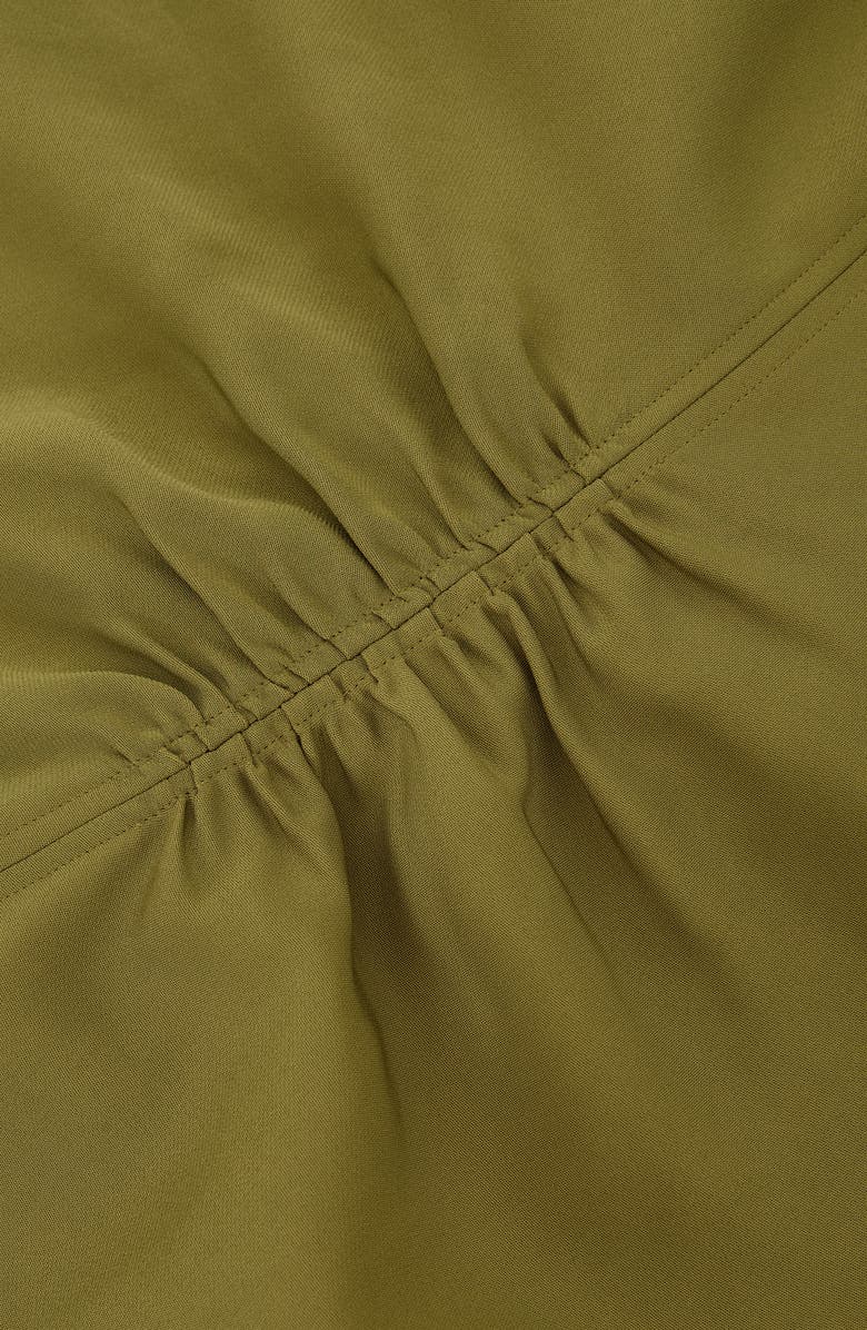 Reiss Adriana Ruched Long Sleeve Maxi Dress, Alternate, color, Chartreuse Green