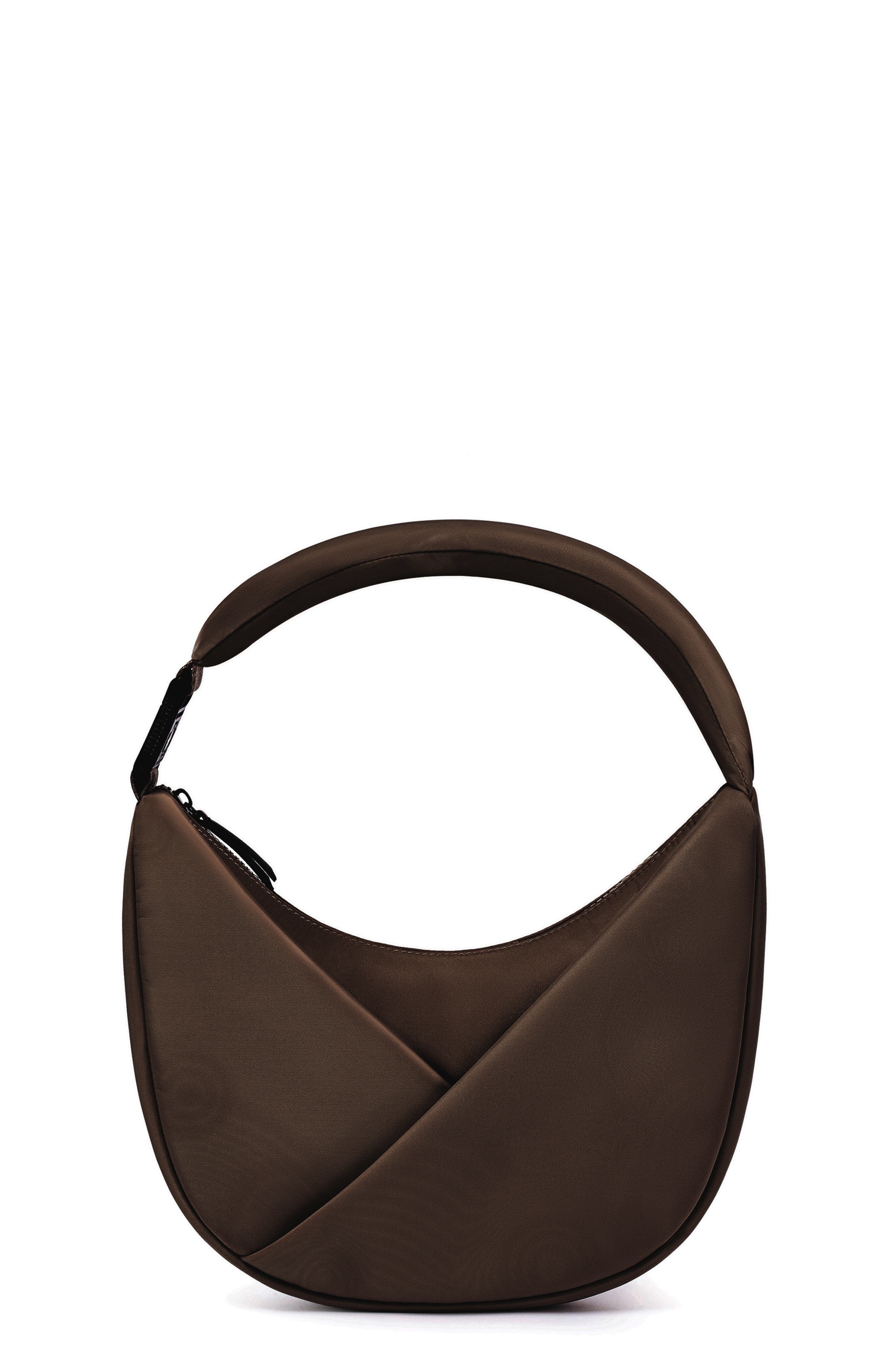 Origami Crescent Handbag Crossbody Bag For Women, Main, color, Espresso
