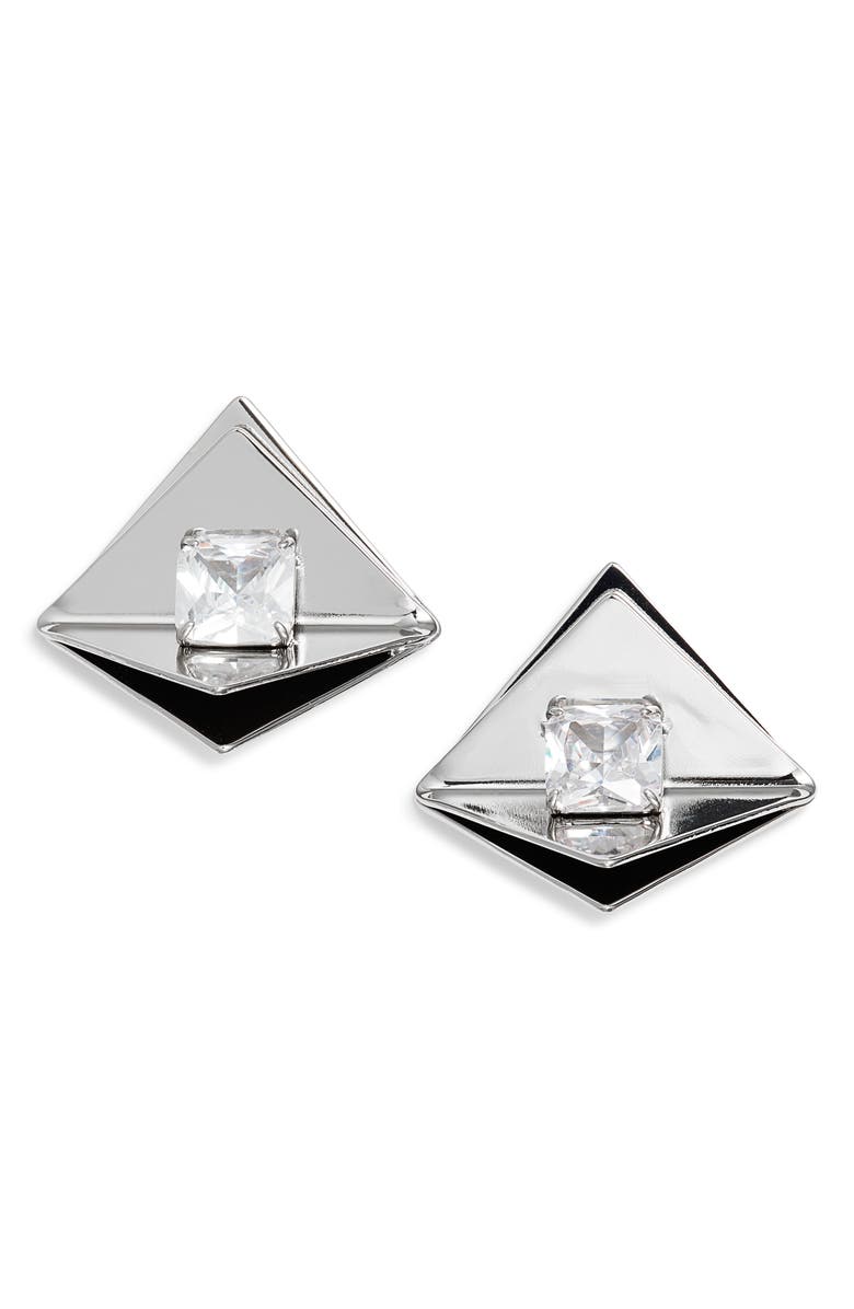 Lele Sadoughi Geo Crystal Button Drop Earrings, Main, color,