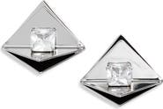 Lele Sadoughi Geo Crystal Button Drop Earrings