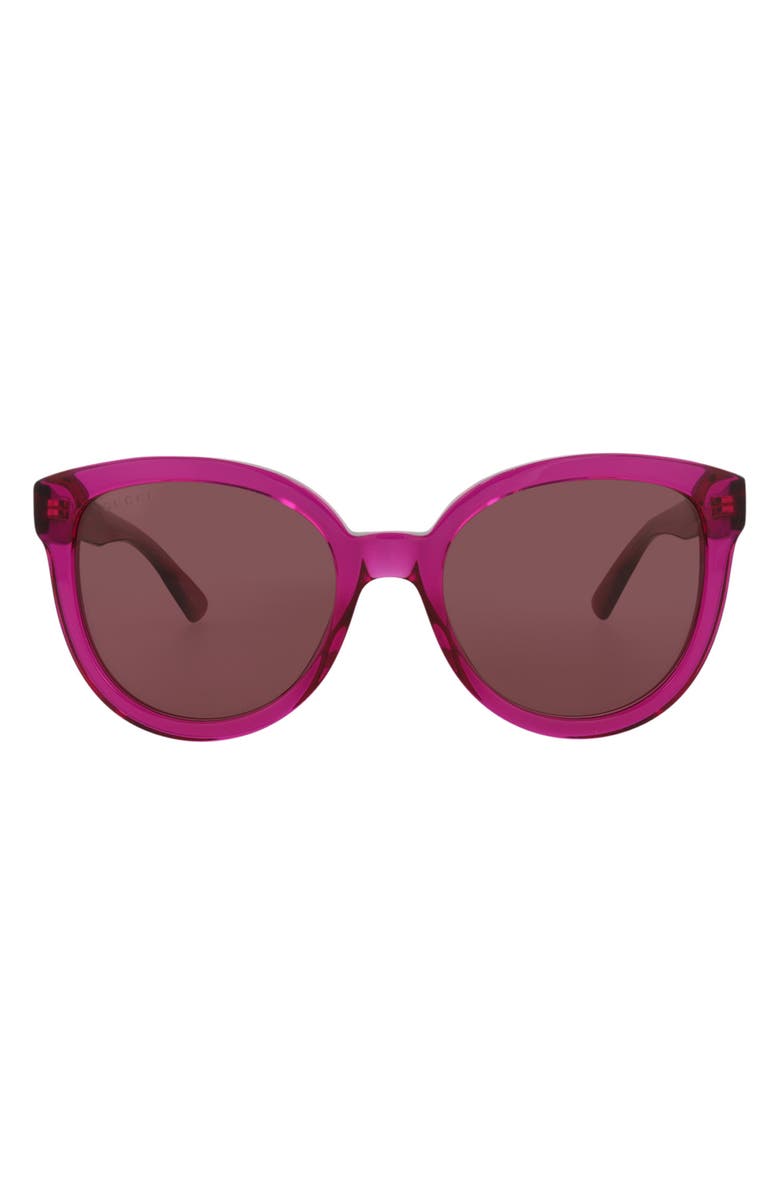 Gucci 54mm Round Sunglasses, Main, color, Pink Pink Red