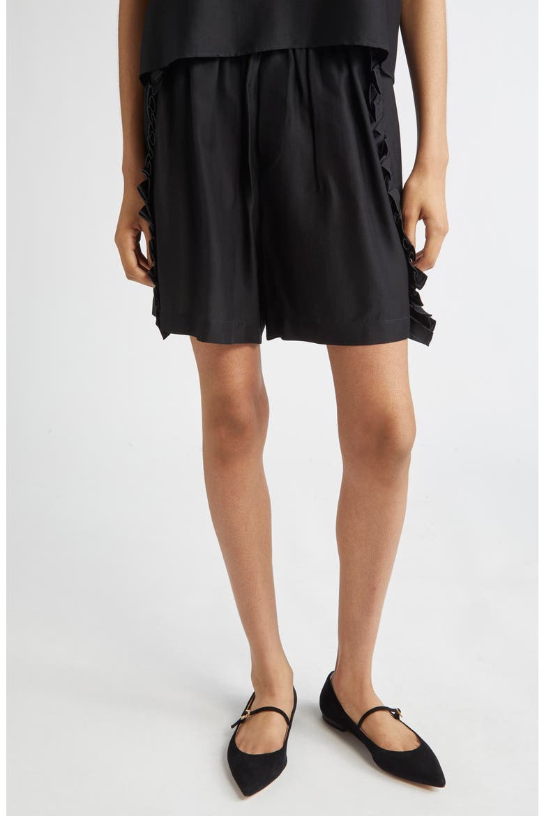 Cali Frill Shorts, Main, color, BLACK