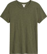 Caslon® Cotton Blend Crewneck T-Shirt