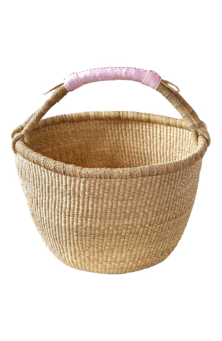 indego africa Bolga Basket Blush, Main, color, Natural