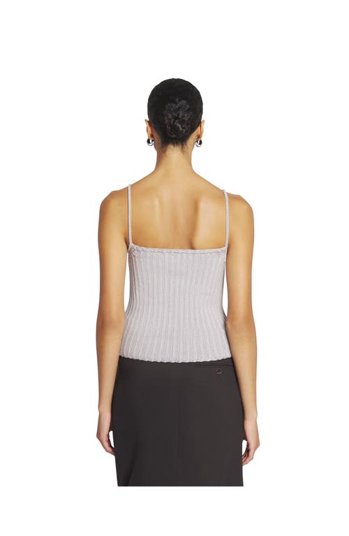 Lanvin Ribbed Tank Top In Viscose In Gray