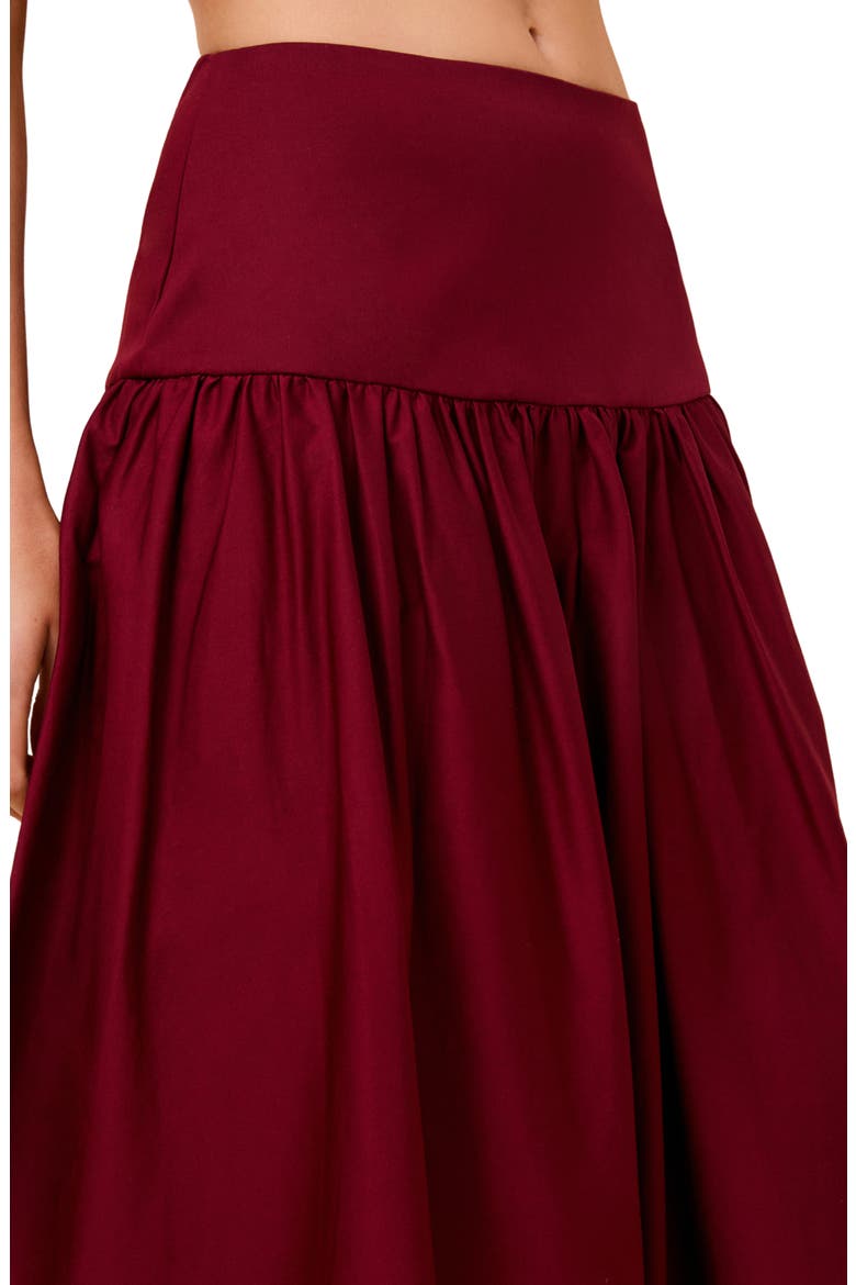 Magnolia Midi Skirt, Alternate, color, SANGRIA