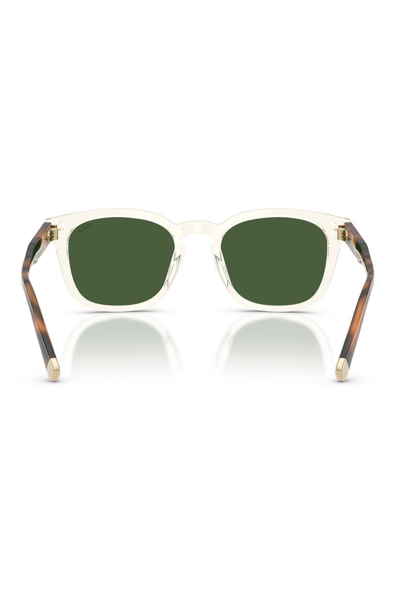 52mm Square Sunglasses, Alternate, color, TRANSPARENT YELLOW / GREEN