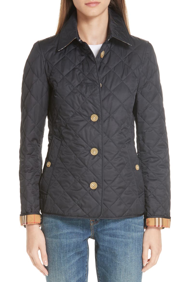 Frankby 18 Quilted Jacket, Main, color, NAVY