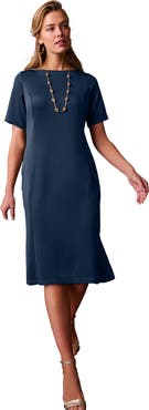 Jessica London Perfect Ease Short Sleeve Shift Dress