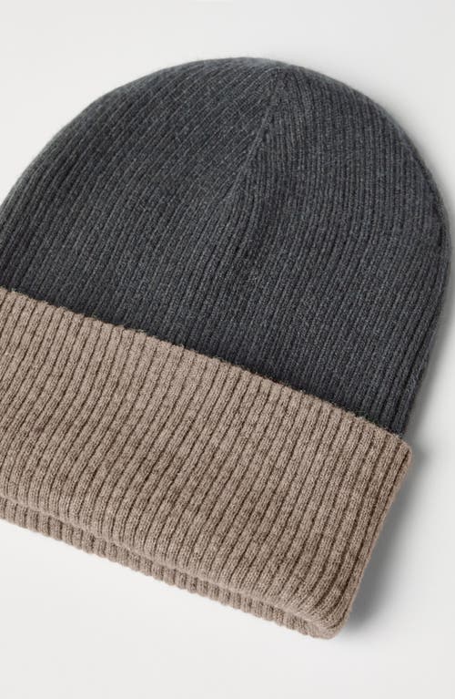 Brunello Cucinelli Cashmere Beanie In Gray