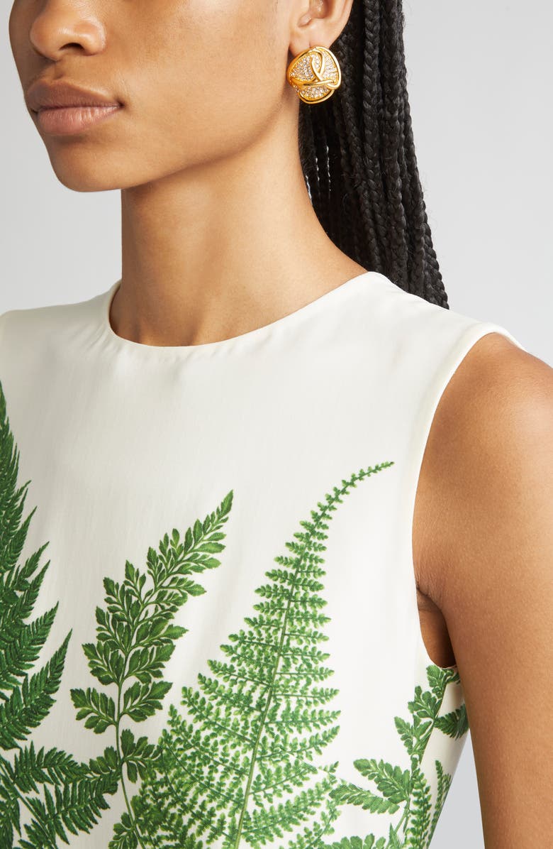 Oscar de la Renta Braided 'O' Pavé Earrings, Alternate, color, Crystal