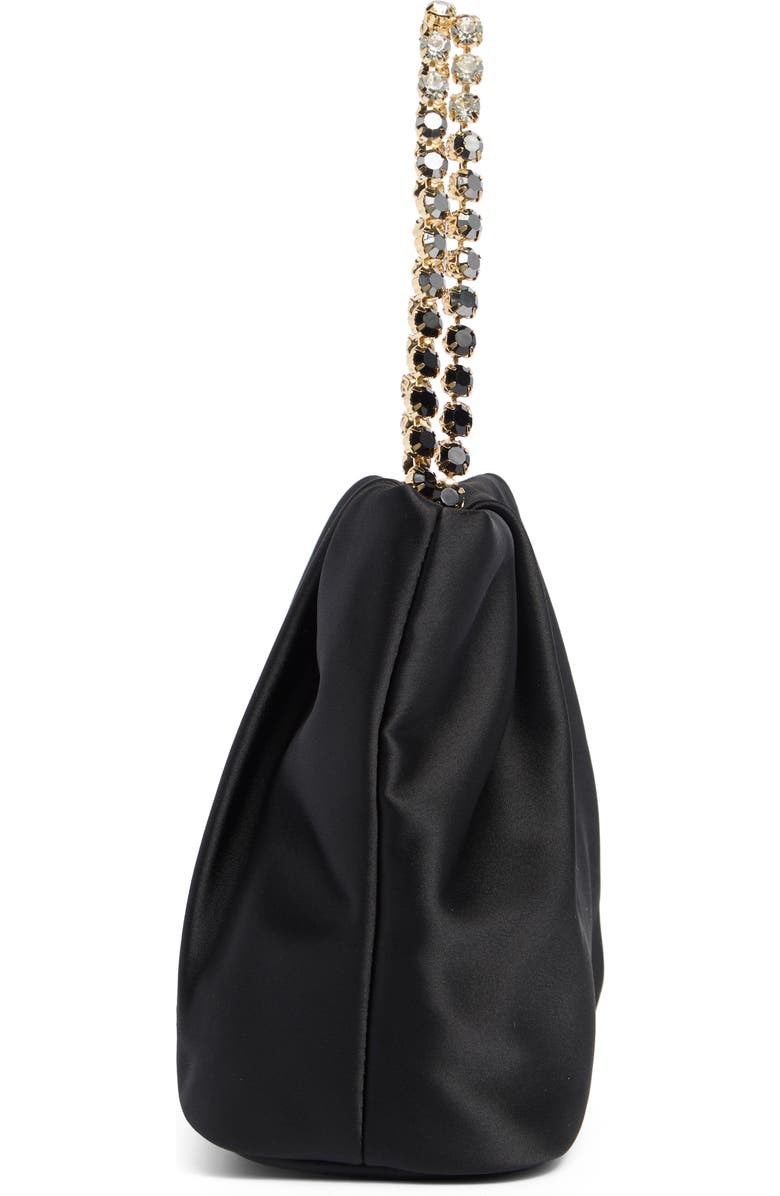 Dolce Vita Karol Rhinestone Strap Satin Handbag, Alternate, color, Black