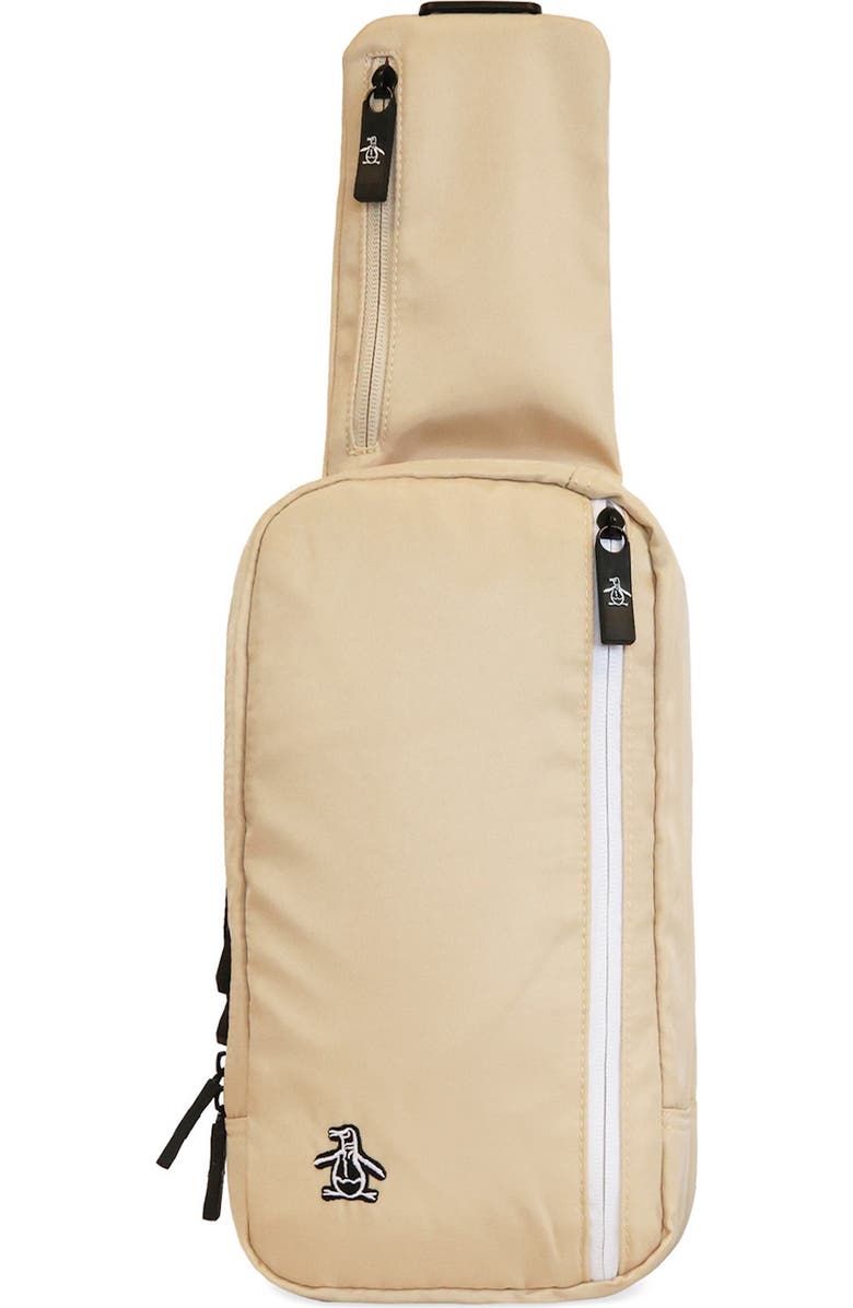 Original Penguin Pete Sling Bag, Main, color, Oatmeal Travertine