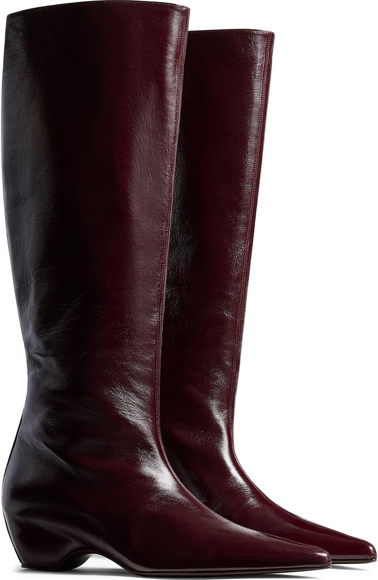 Khaite Sybil Pointed Toe Boot, Main, color, 531 Bordeaux