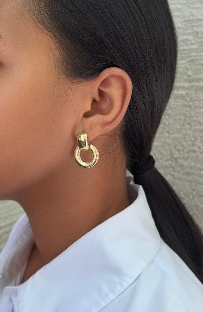 Adornia Knocker Drop Earrings, Alternate, color, Gold