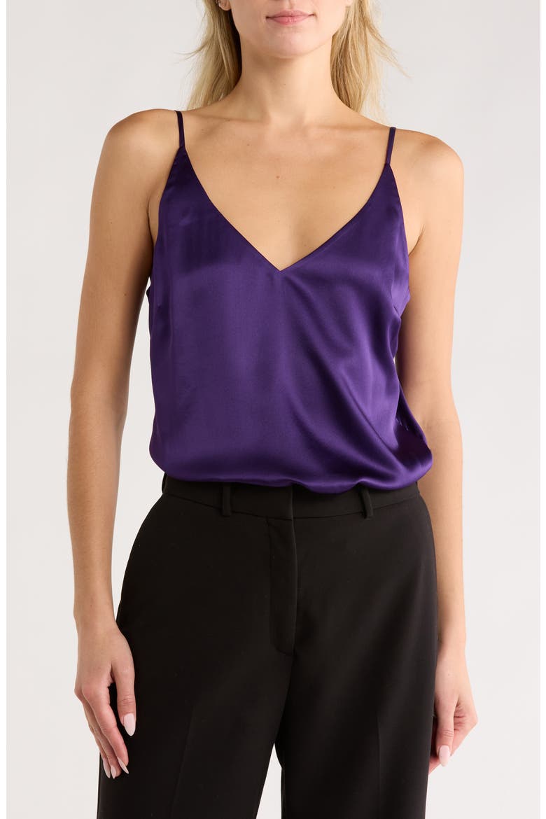 Gabriella V-Neck Silk Camisole, Main, color, ACAI