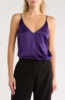 L'AGENCE Gabriella V-Neck Silk Camisole