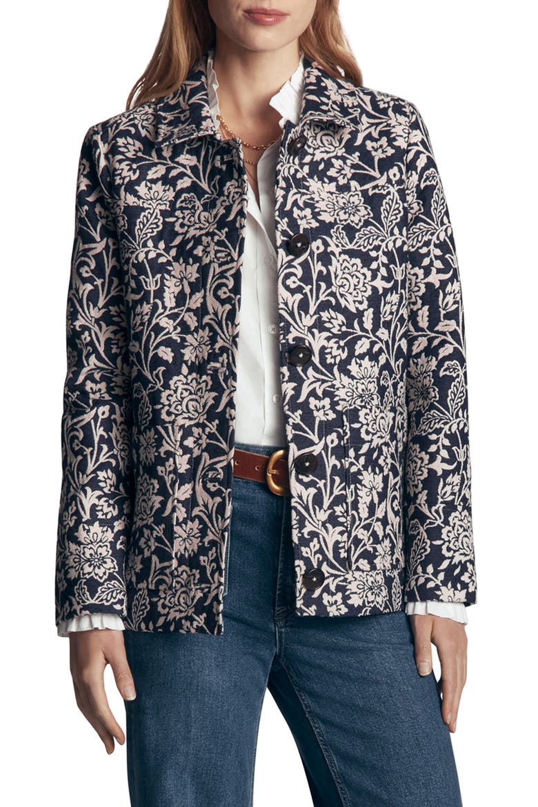 Fife Jacquard Chore Jacket, Main, color, NAVY