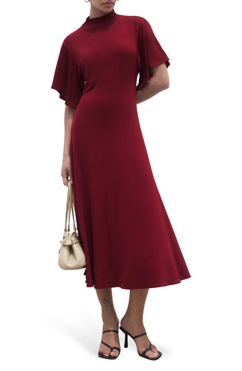 Bell Sleeve Midi Dress